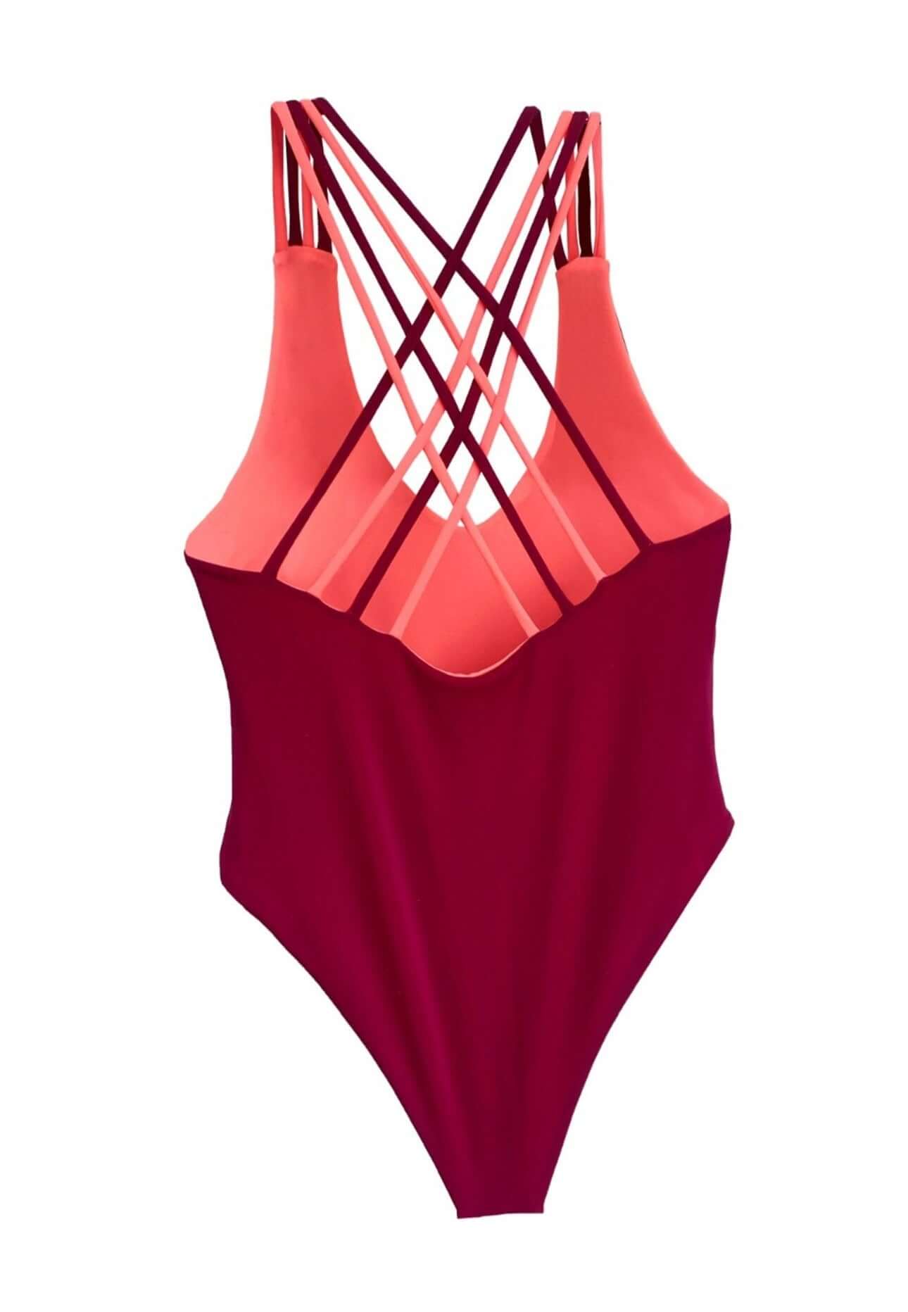 Bañador espalda baja con tiras cruzadas