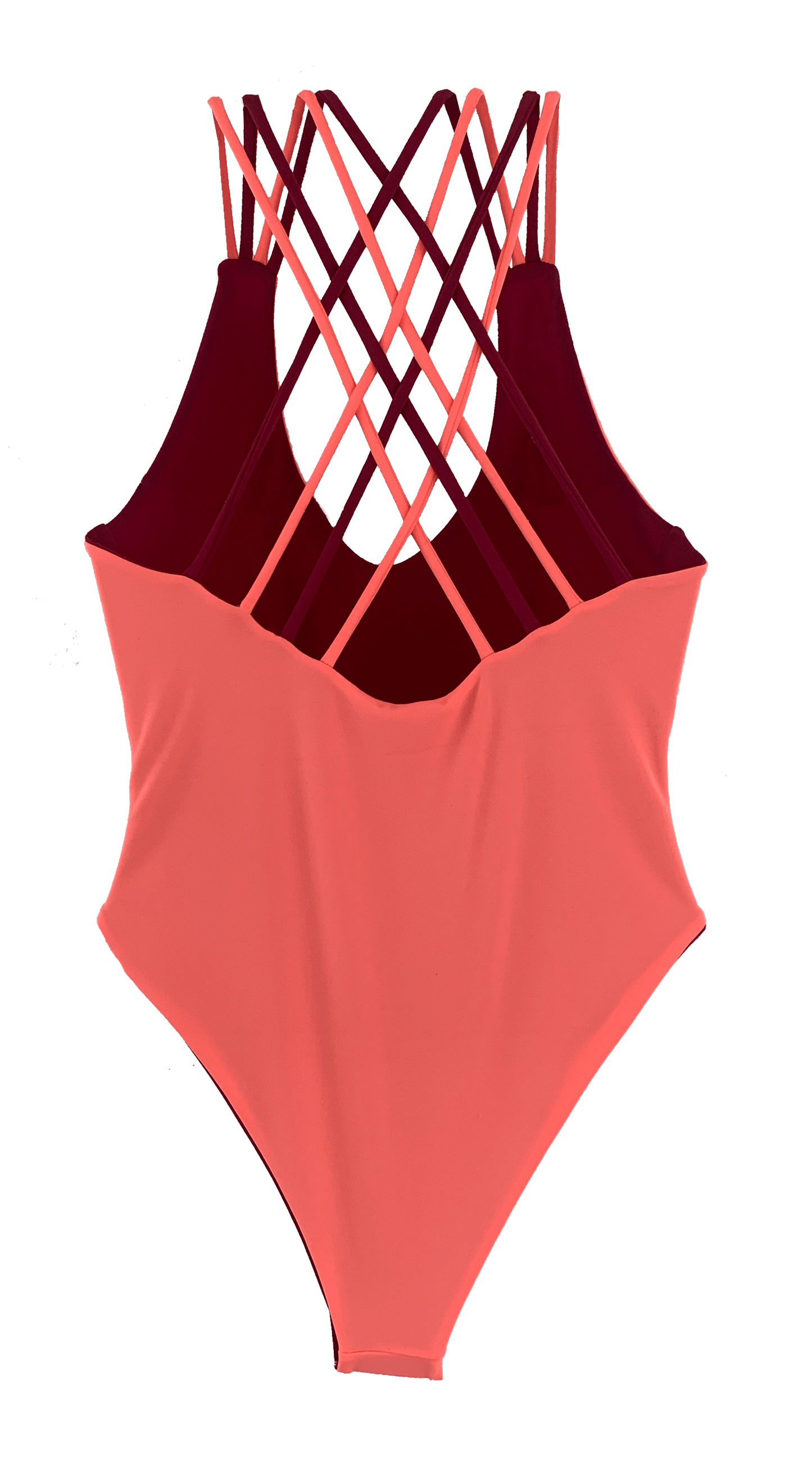 Diseño de bañador deportivo elegante con tiras cruzadas