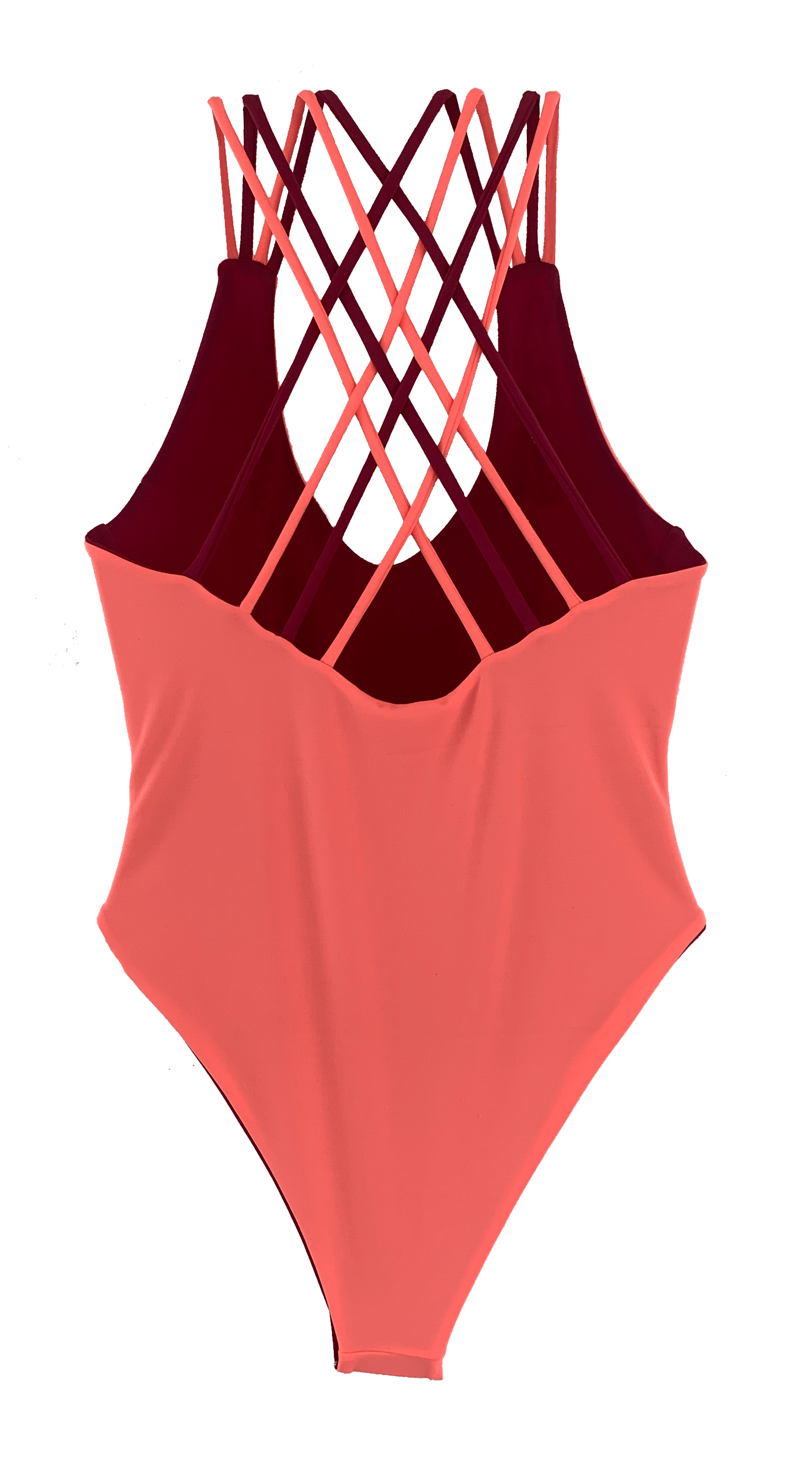 Diseño de bañador deportivo elegante con tiras cruzadas