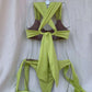 Criss Cross exclusive green swimsuit
