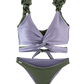 bikini lila y verde reversible multiposición