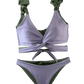 BIKINI "WRAP LETTUCE" - TWO PIECES SET - KAKI y LILA